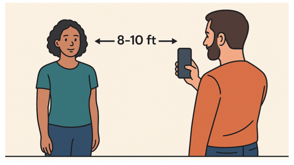 Position Setup - 8-10 feet apart